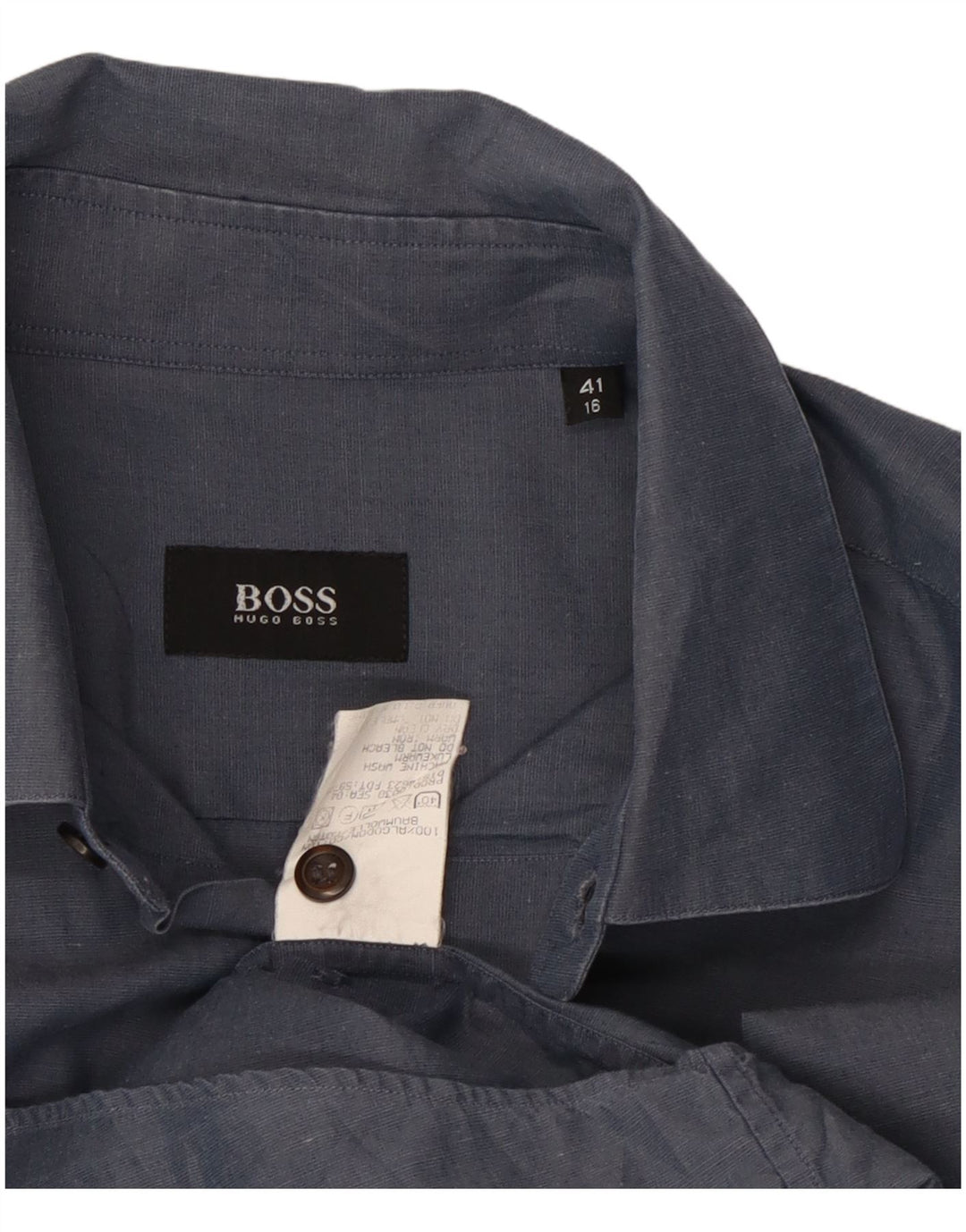 Koszula męska Hugo Boss rozmiar 16 41, duża, granatowa, bawełniana