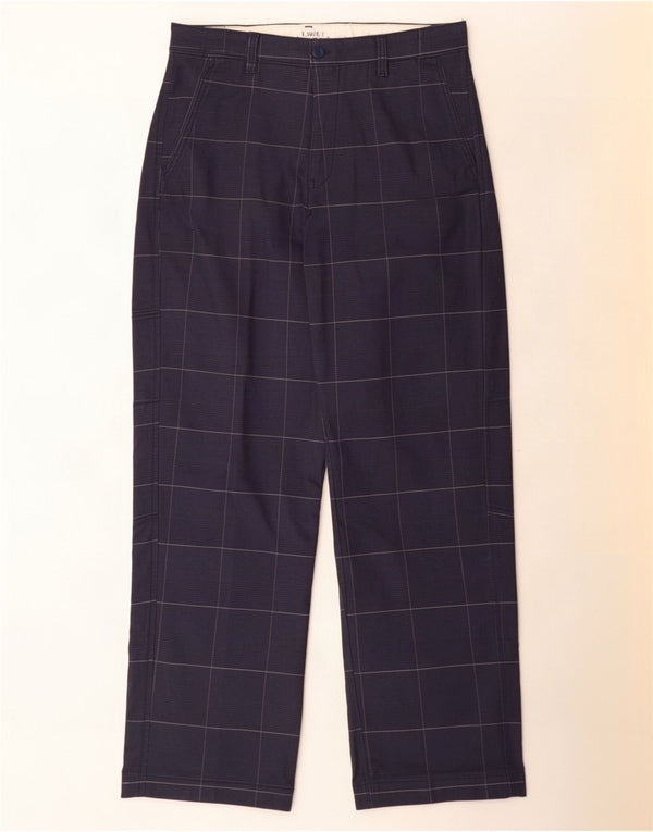 Męskie spodnie typu chino o luźnym kroju Levi's W30 L32 Bawełniana granatowa krata