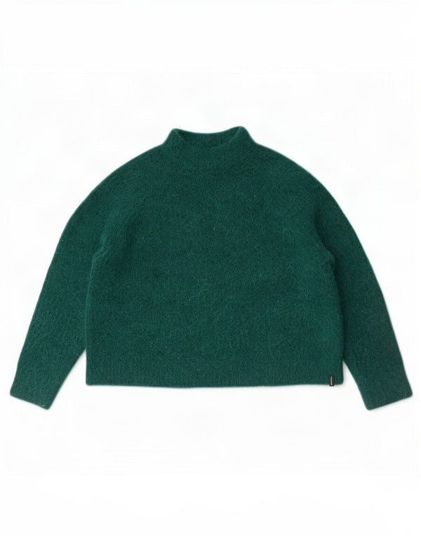 Damski sweter oversize Superdry z golfem UK 10 Small Green