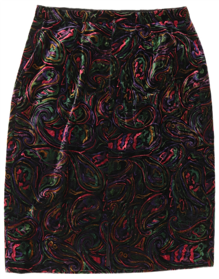 VINTAGE Damski komplet spódnic zapinanych na 1 guzik, UK 12 Medium W32, wielobarwny