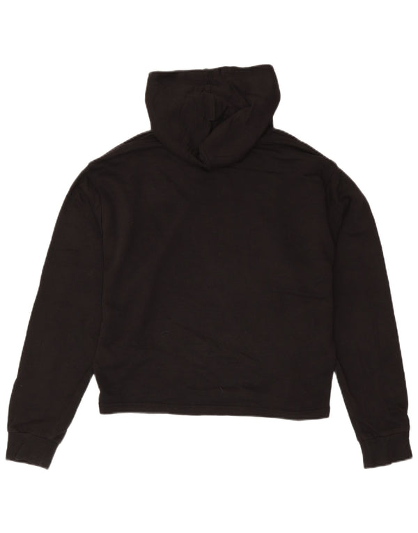 Damski sweter z kapturem i grafiką PUMA, oversize, UK 10, mały, czarny, bawełniany