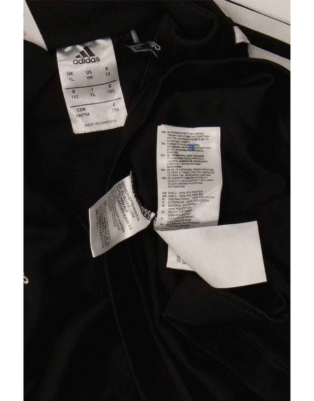 Chłopięcy dres Adidas Climalite Pullover Top 11-12 lat, duży, czarny