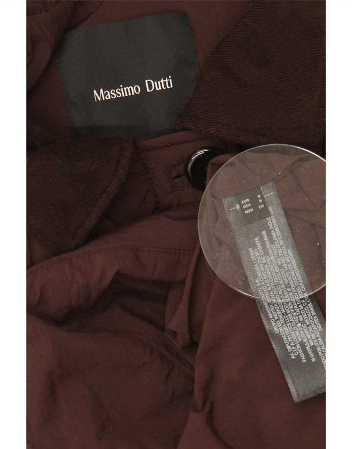 Damska pikowana kurtka oversize Massimo Dutti UK 10, mała, brązowa, poliestrowa
