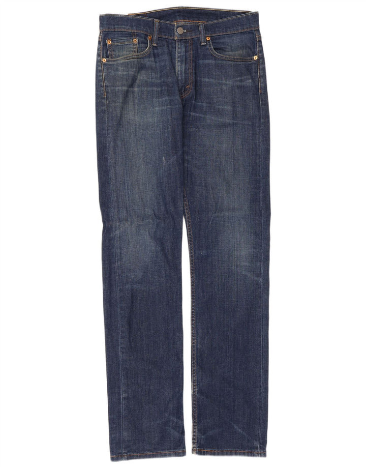 Damskie jeansy Levi's 513 Straight W31 L34 Niebieskie bawełniane