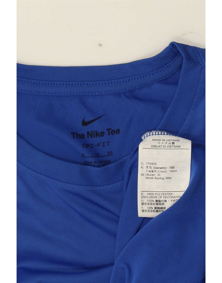 Męski T-shirt Nike Dri Fit Top XL Niebieski Poliester