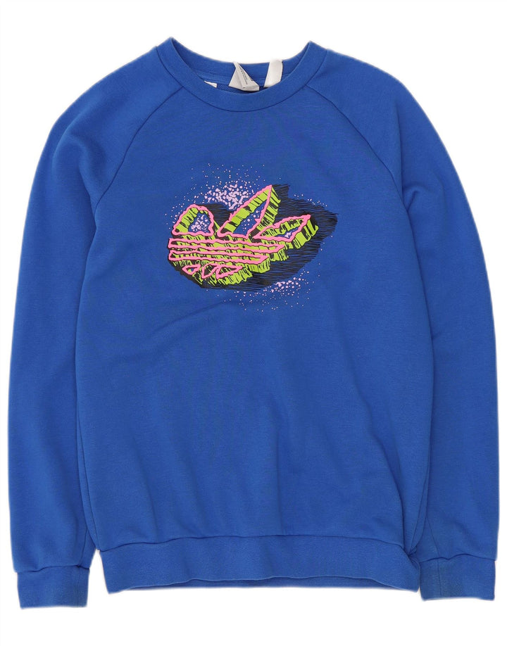 Bluza chłopięca Adidas Graphic Jumper 11-12 lat niebieska Crosta