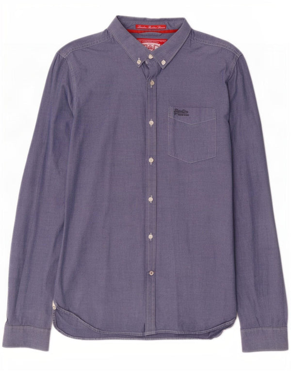 Koszula męska Superdry, duża, niebieska, bawełniana