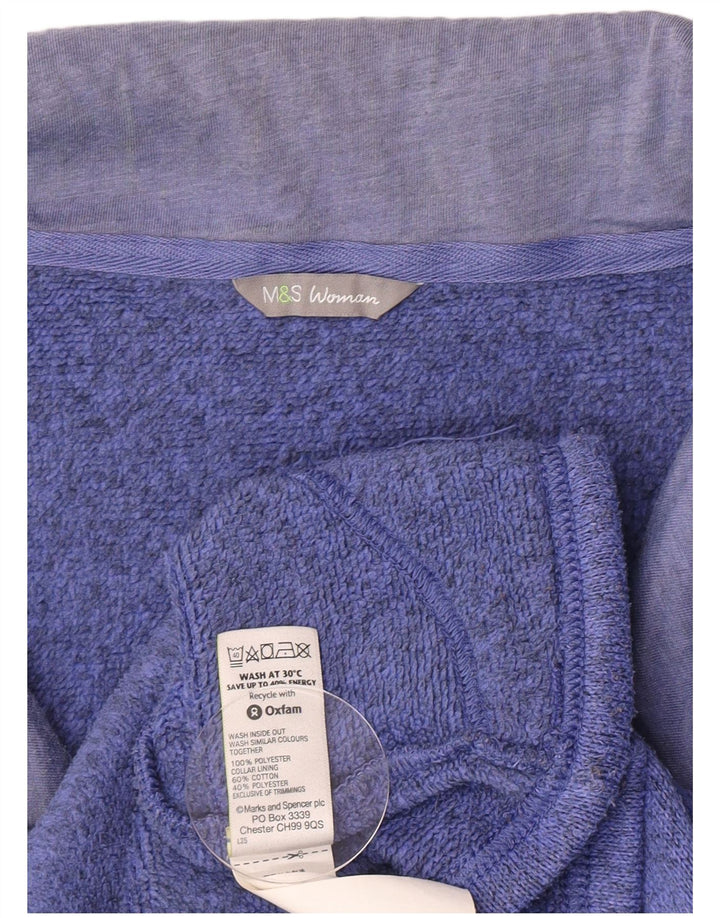 Kurtka dresowa damska Marks & Spencer Comfort Fit UK 16, duża niebieska
