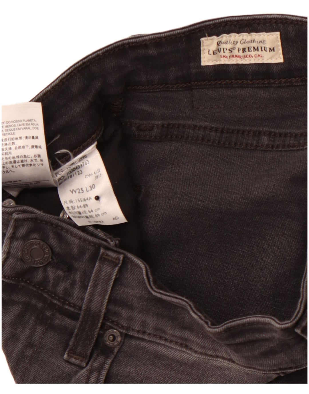 Damskie jeansy LEVI'S 721 z wysokim stanem W25 L27 czarne