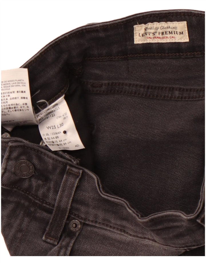 Damskie jeansy LEVI'S 721 z wysokim stanem W25 L27 czarne