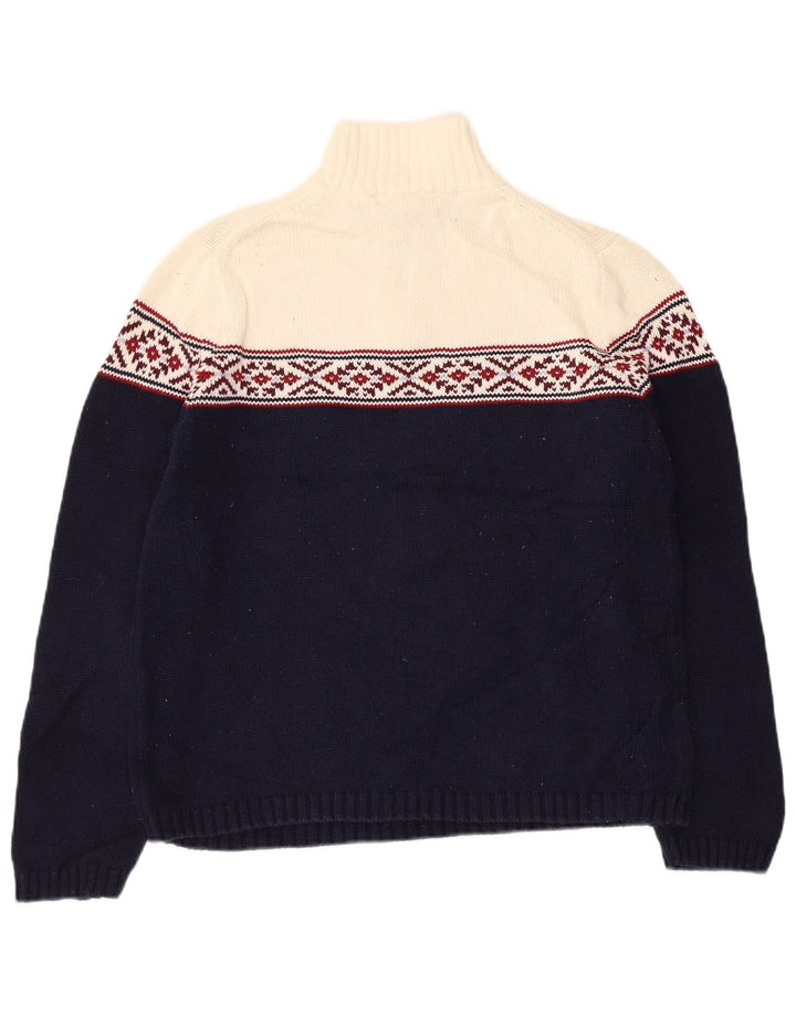 Damski sweter zapinany na zamek EDDIE BAUER UK 14 Średni granatowy
