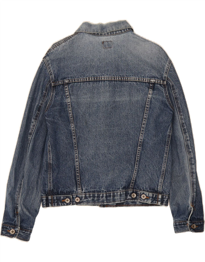 VINTAGE Womens Denim Jacket UK 16 Large Blue Cotton Vintage Vintage and Second-Hand Vintage from Messina Hembry 
