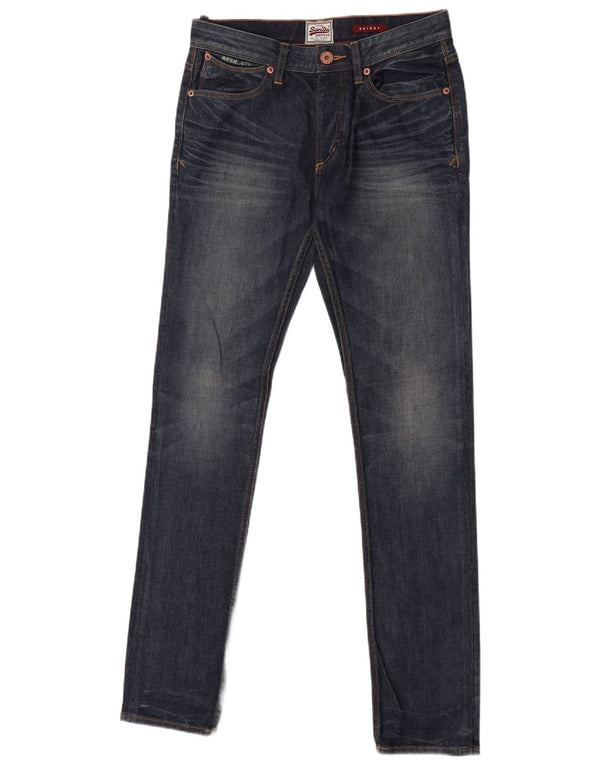 Damskie jeansy Skinny Superdry W30 L32 Niebieskie, bawełniane