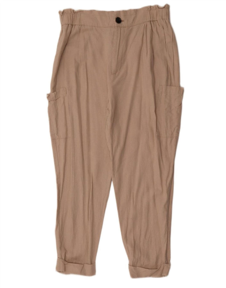 Damskie spodnie haremowe Zara Cargo EU 40 Medium W30 L26 Beżowe
