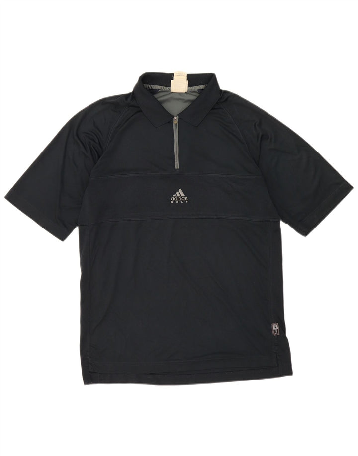 Męska koszulka polo Adidas Climalite UK 40/42 Średni granatowy poliester