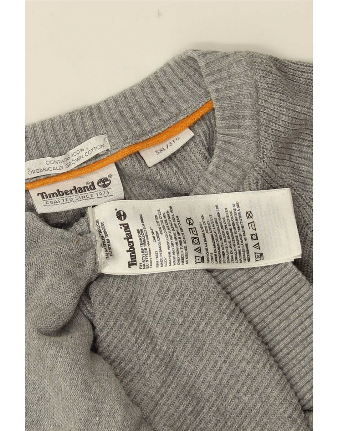 Męski sweter Timberland 3XL Szara bawełna