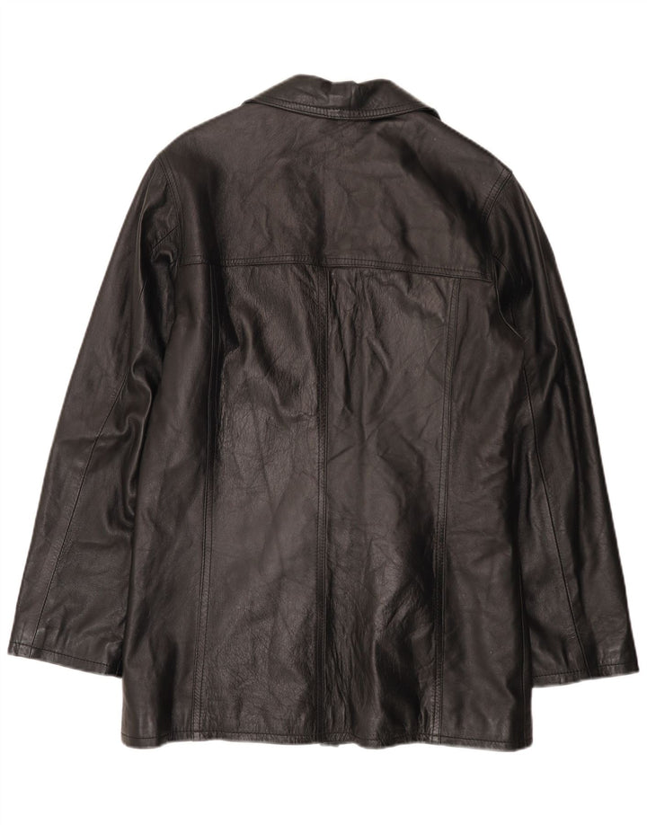 HELEN HUBERT Męska kurtka skórzana UK 38 Średnia czarna skóra