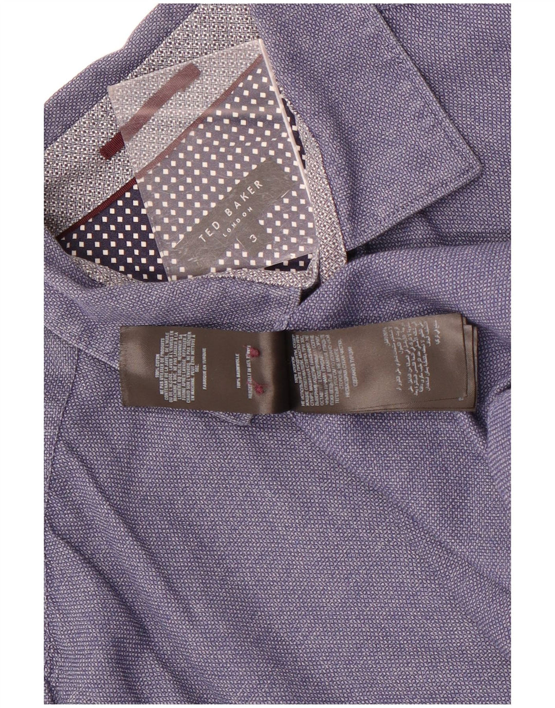 Koszula męska Ted Baker, rozmiar 3, średnia niebieska, bawełniana