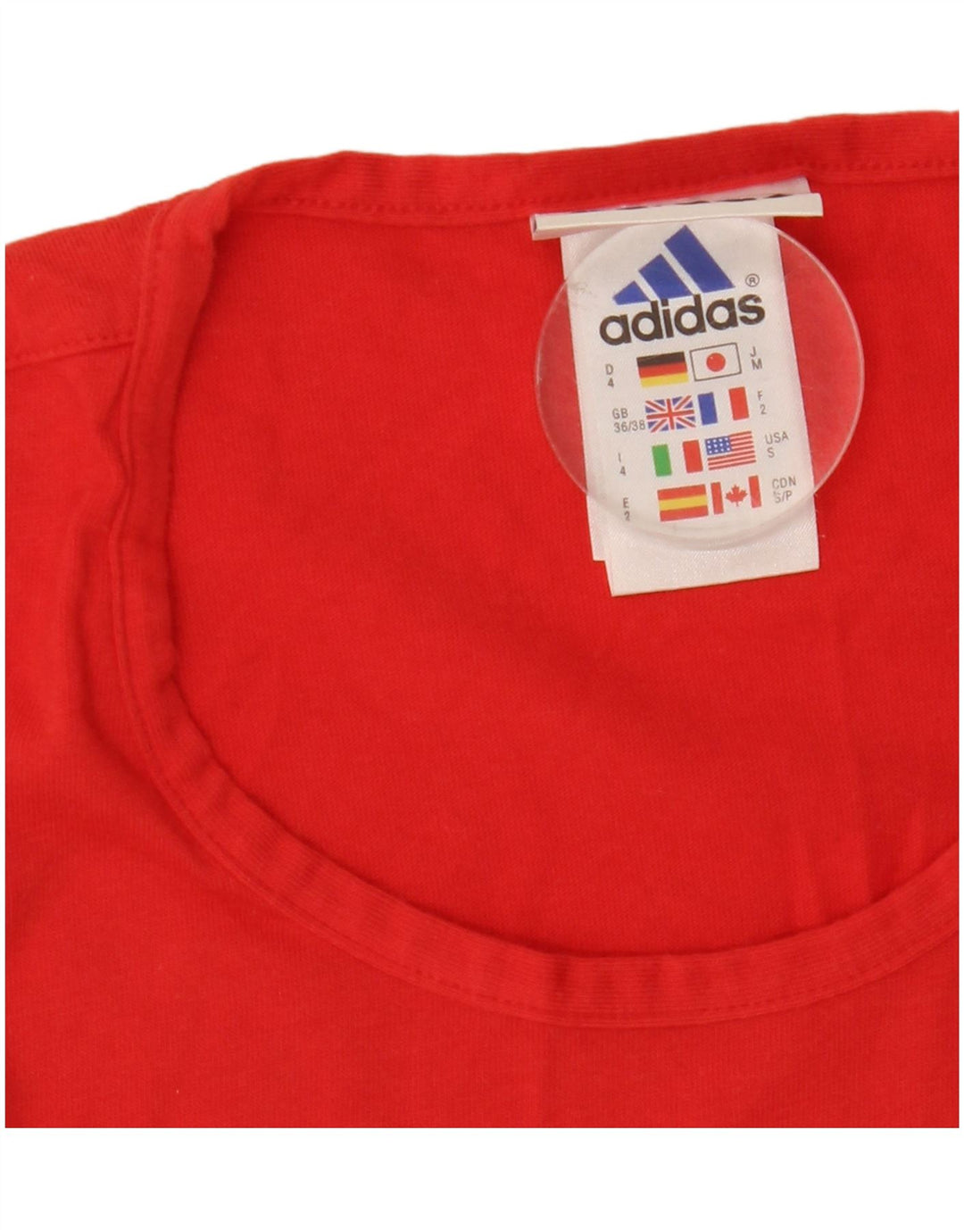 Adidas Męska Kamizelka Top UK 36/38 Mała Czerwona Bawełna