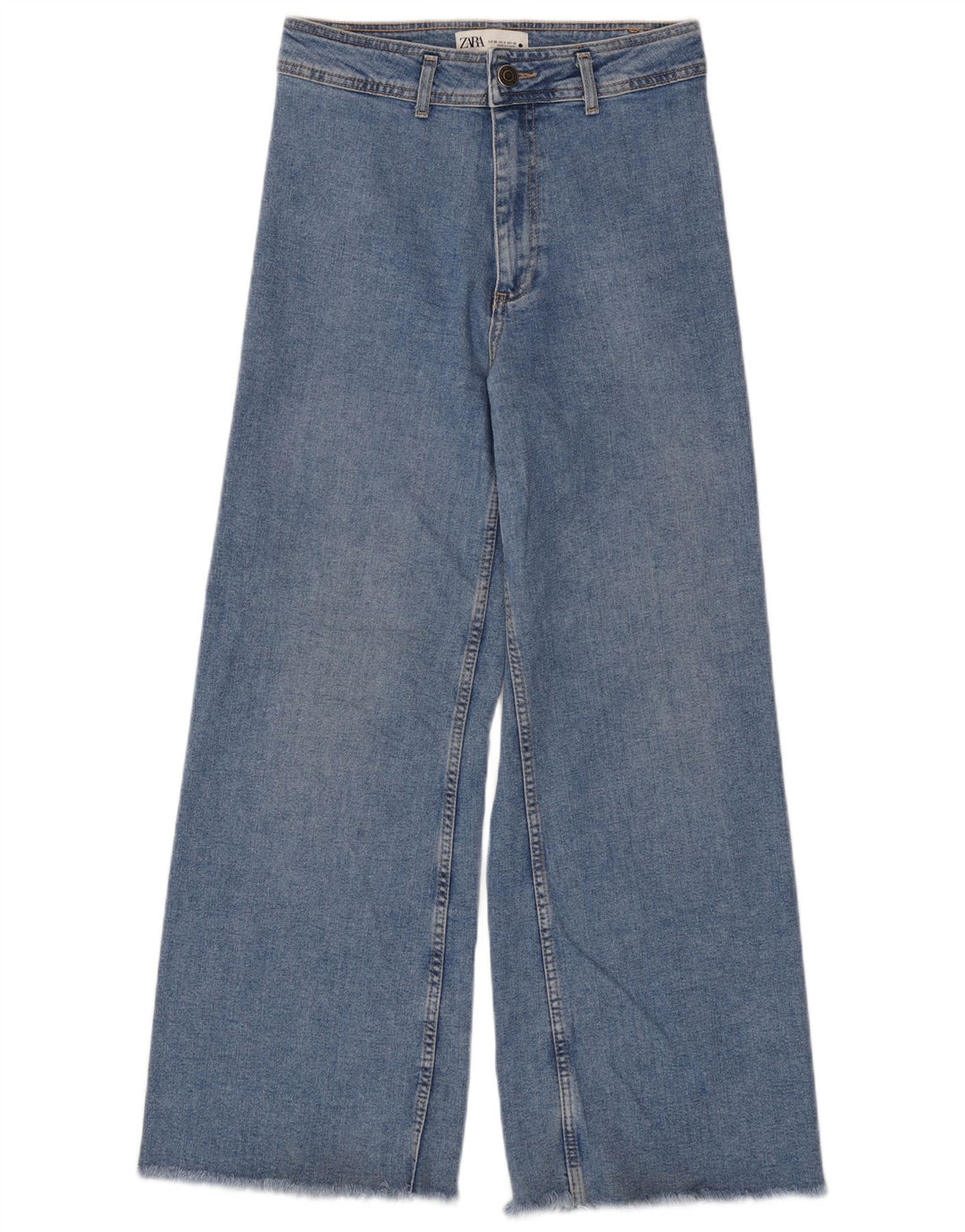 Damskie jeansy z szeroką nogawką Zara EU 38 Small W28 L29 Niebieskie
