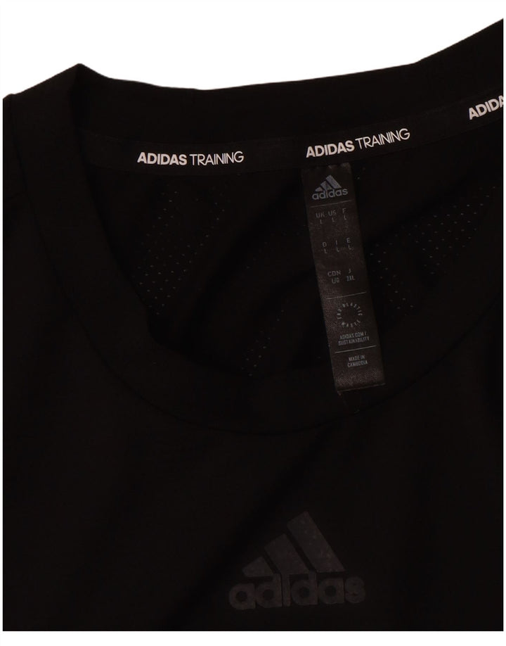 Męska koszulka Adidas Aeroready Top, duża, czarna, z poliestru