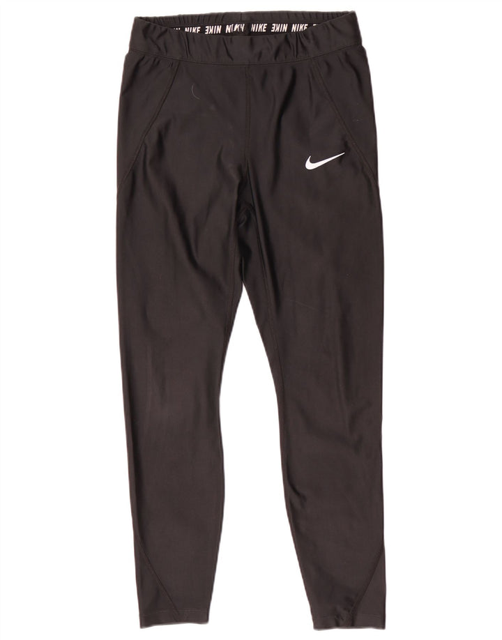 Damskie legginsy Nike Dri Fit UK 12, średni czarny poliester