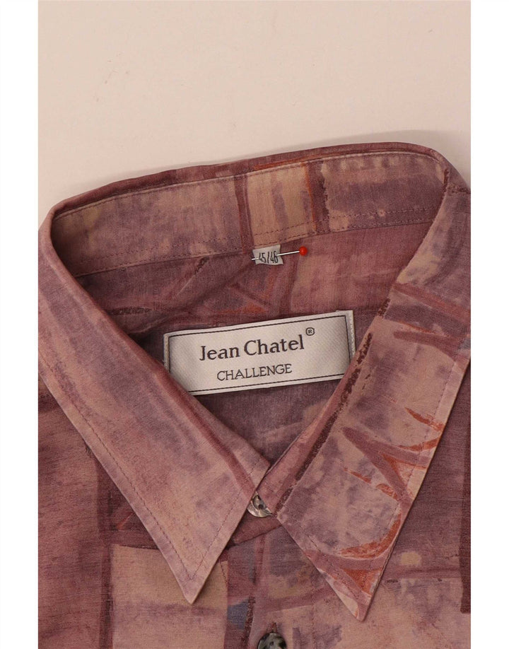 Koszula męska Jean Chatel w rozmiarze 45/46 XL Burgundowa patchworka