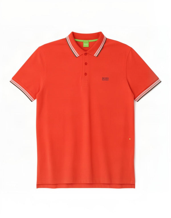 Męska koszulka polo Hugo Boss o nowoczesnym kroju 2XL, bawełniana w czerwone paski