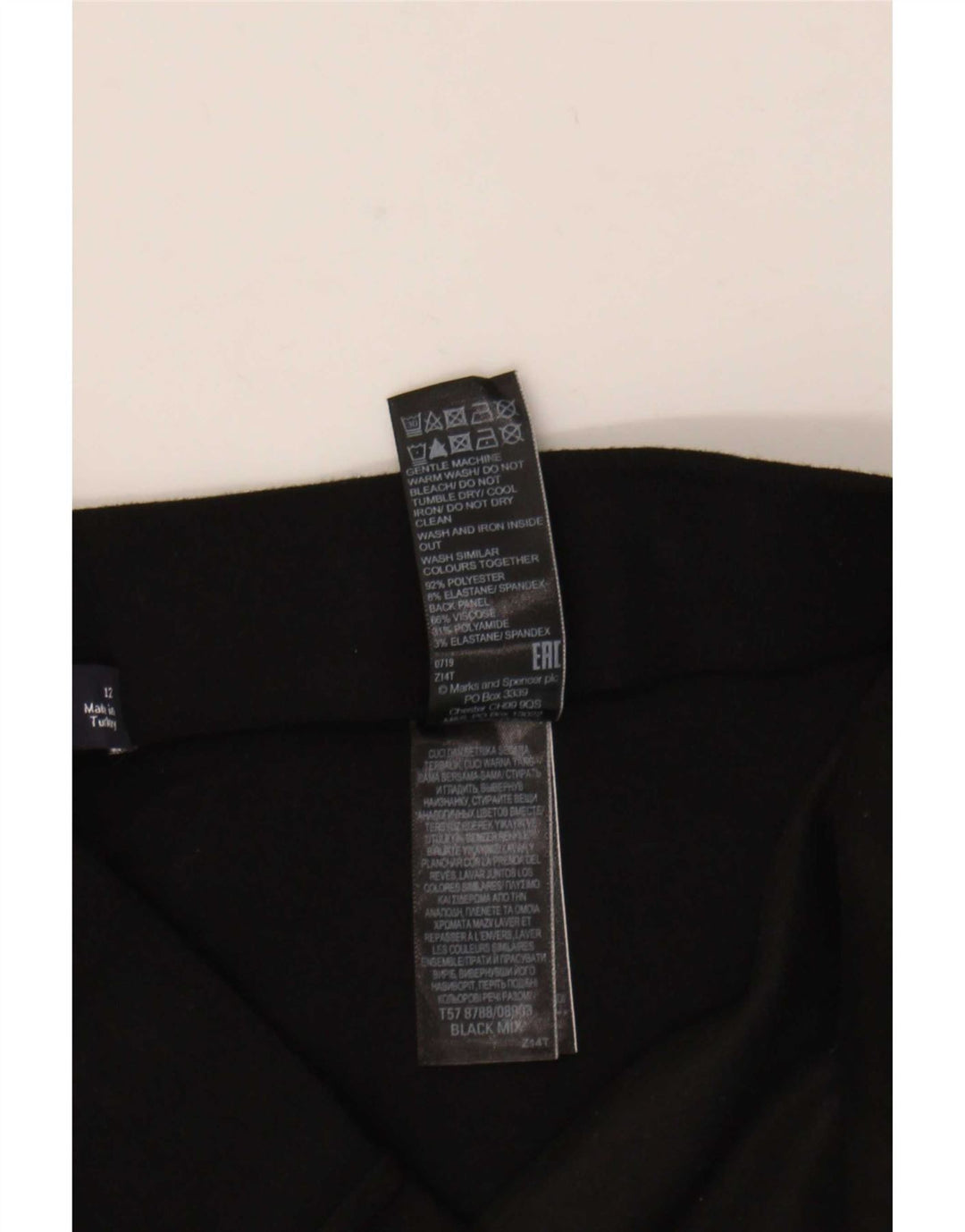 Legginsy damskie Marks & Spencer UK 12, średnia czarna wiskoza