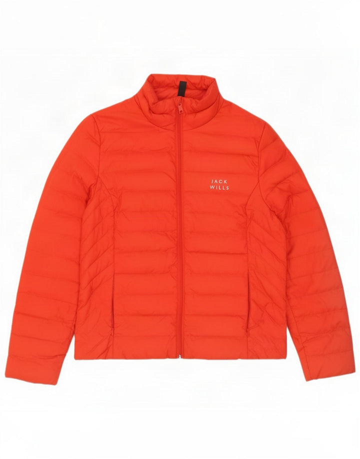 Jack Wills Damska kurtka ocieplana UK 14 Medium Red Polyamide
