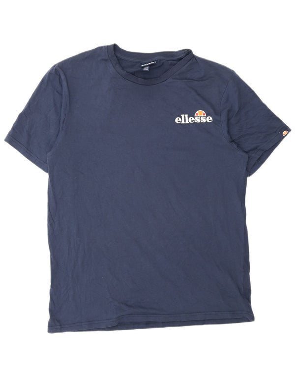 Męska koszulka z grafiką Ellesse, góra XL, niebieska bawełna