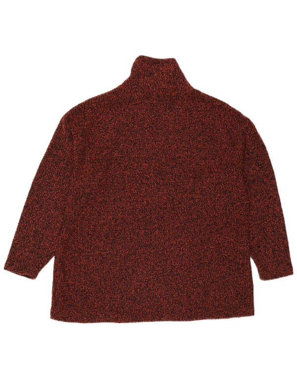 Marks & Spencer Damski sweter z golfem UK 18 XL, brązowy, nakrapiany