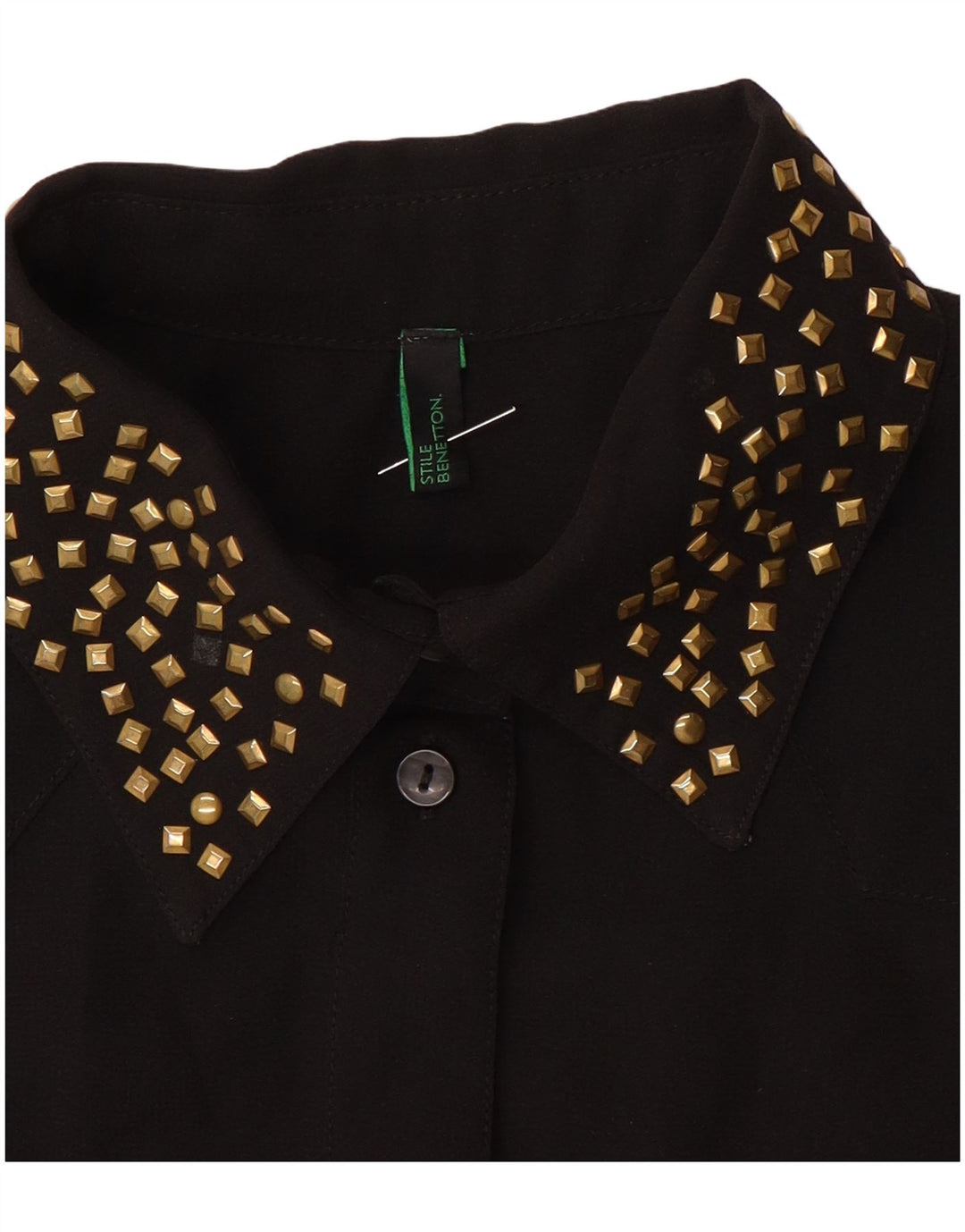 Damska bluzka bez rękawów Benetton UK 10, mała czarna