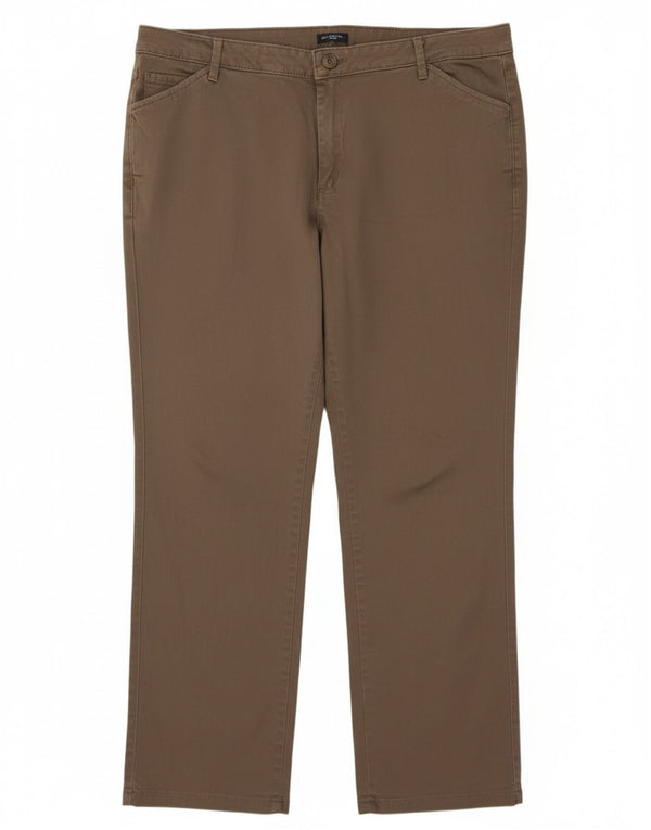 Damskie proste spodnie Lee ze średnim stanem US 16 2XL W36 L27 szare