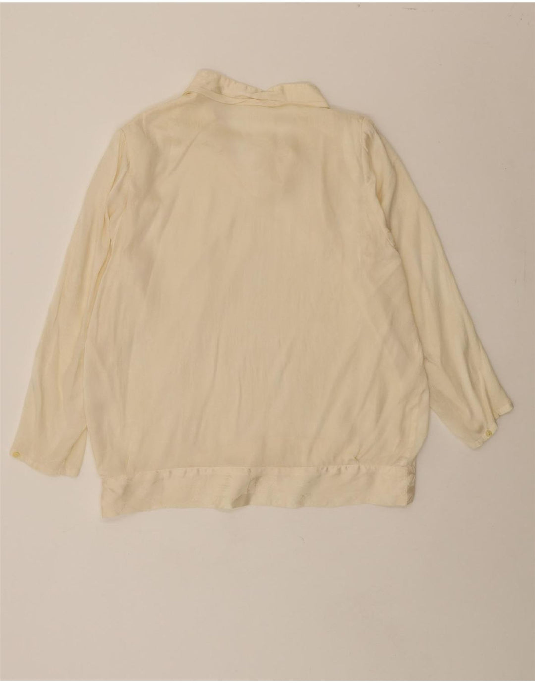 VINTAGE Womens 3/4 Sleeve Blouse Top UK 16 Large Off White Vintage Vintage and Second-Hand Vintage from Messina Hembry 