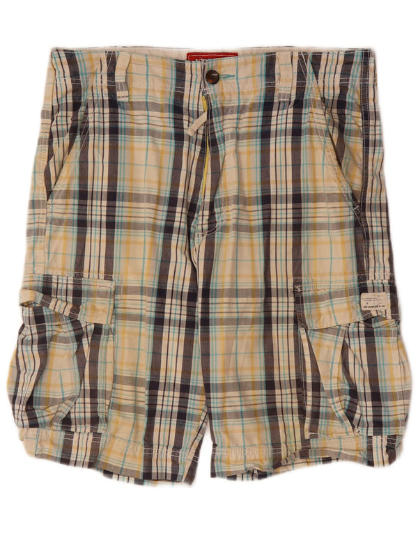 Męskie spodenki cargo LEVI'S W34, duża, wielokolorowa, bawełniana krata