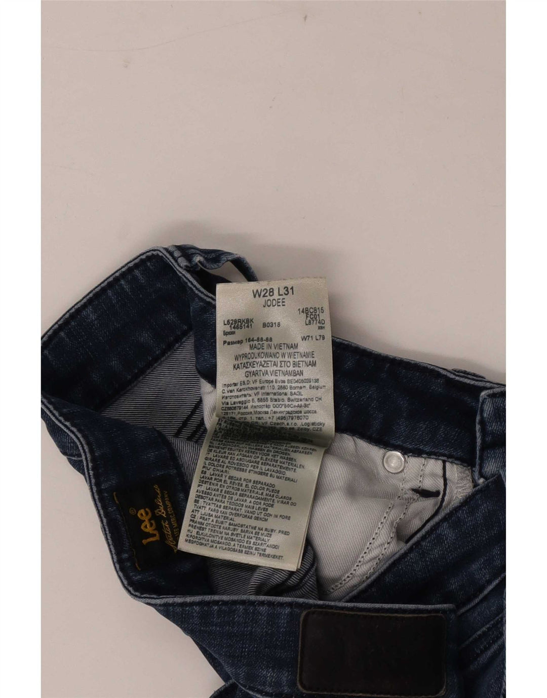 Damskie jeansy Lee Jodee Skinny W28 L31 Niebieskie bawełniane
