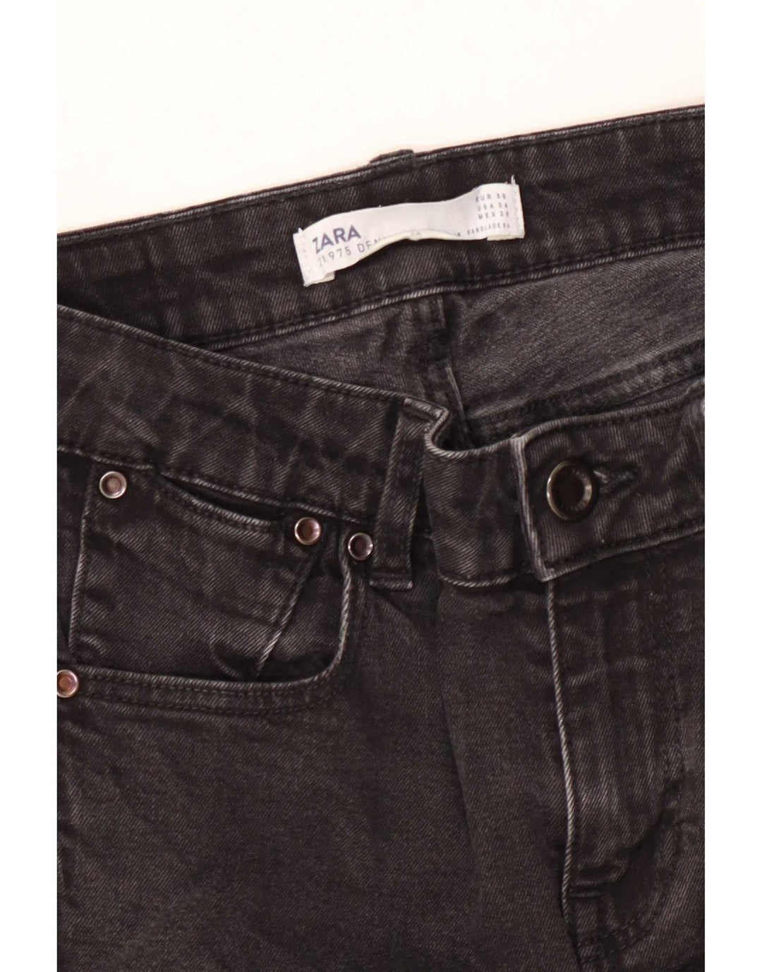 Damskie jeansy rozkloszowane Zara EU 36 XS W26 L26 czarne