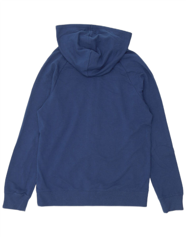 Męski sweter z kapturem i zamkiem Calvin Klein, mały, niebieski, bawełniany
