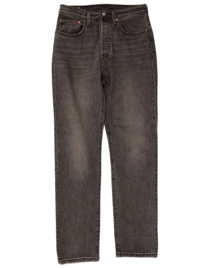 Damskie dżinsy Levi's 501 Straight W26 L30 Szara bawełna