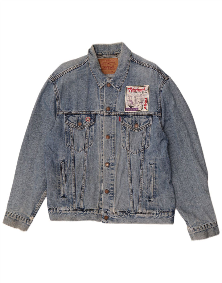 Męska kurtka dżinsowa Levi's UK 40, duża, niebieska, bawełniana