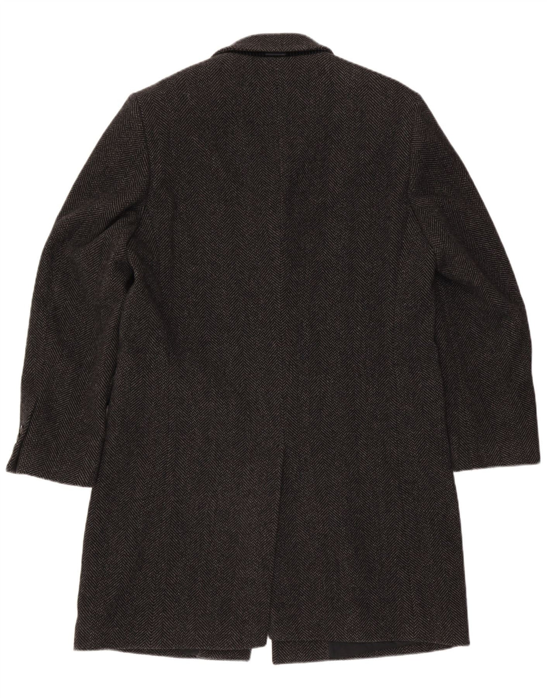 Płaszcz męski Joop EU 52 XL, czarna wełna w jodełkę