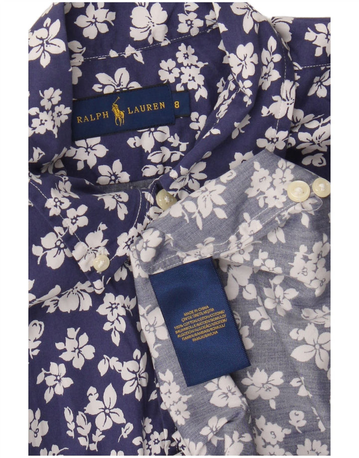 Koszula damska Ralph Lauren US 8 Średnia granatowa bawełniana w kwiaty