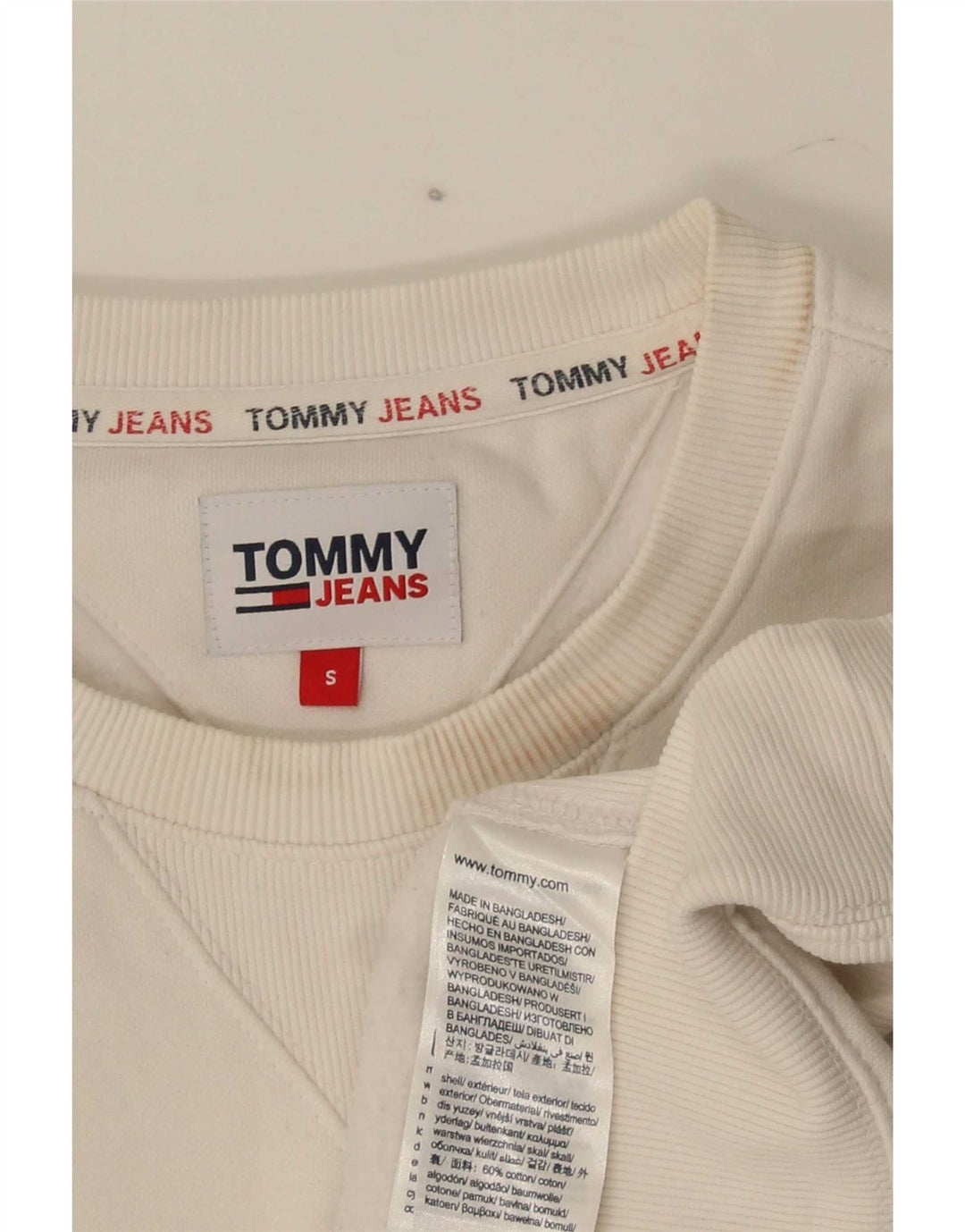 Męska bluza z grafiką Tommy Hilfiger, mała, biała, bawełniana