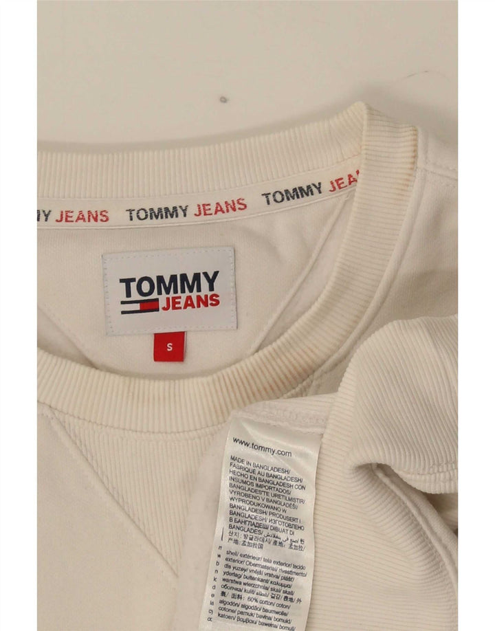 Męska bluza z grafiką Tommy Hilfiger, mała, biała, bawełniana