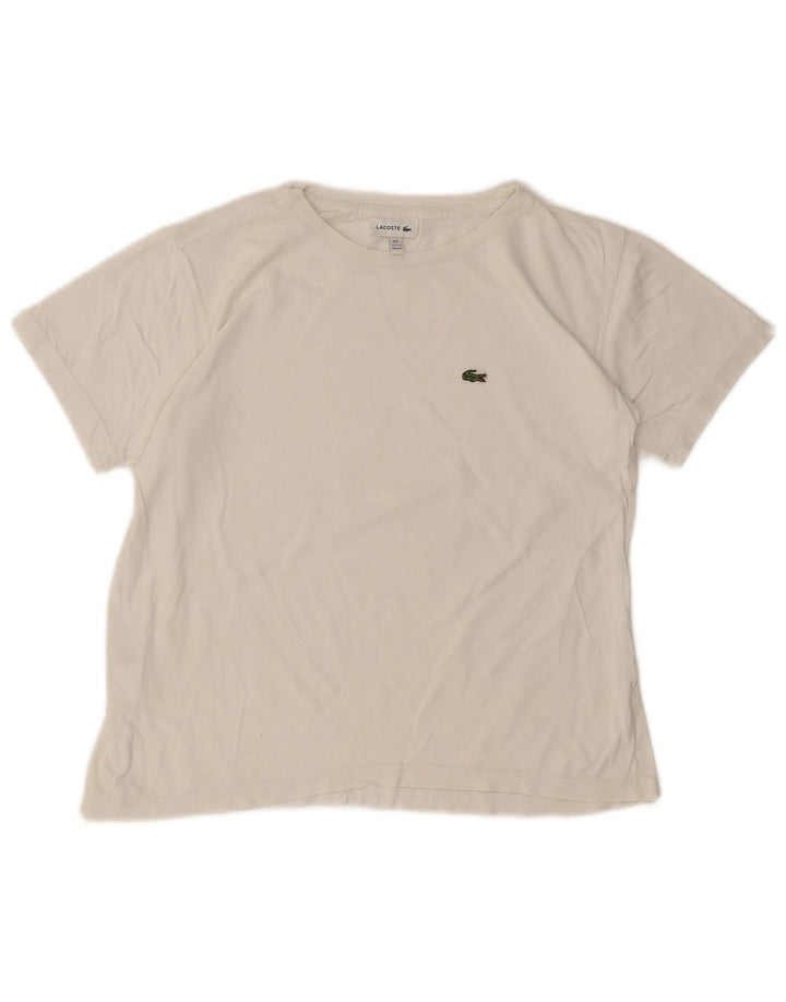 T-shirt chłopięcy Lacoste 11-12 lat, biała bawełna