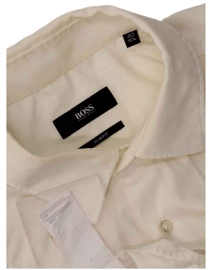 Koszula męska Hugo Boss Slim Fit, rozmiar 40 15 3/4, średnia biała bawełna