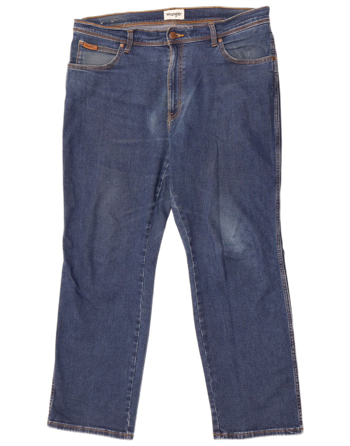 Męskie jeansy Wrangler Texas Straight W38 L30 Niebieskie bawełniane