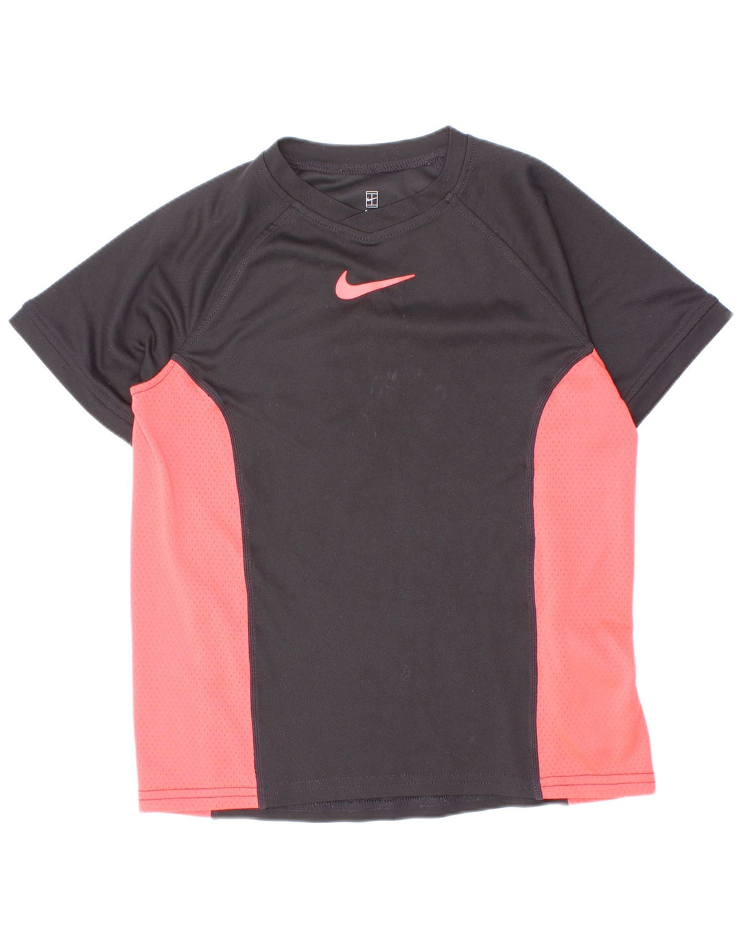 Chłopięcy T-shirt Nike Dri Fit, 8-9 lat, mały, czarny poliester z blokami kolorów