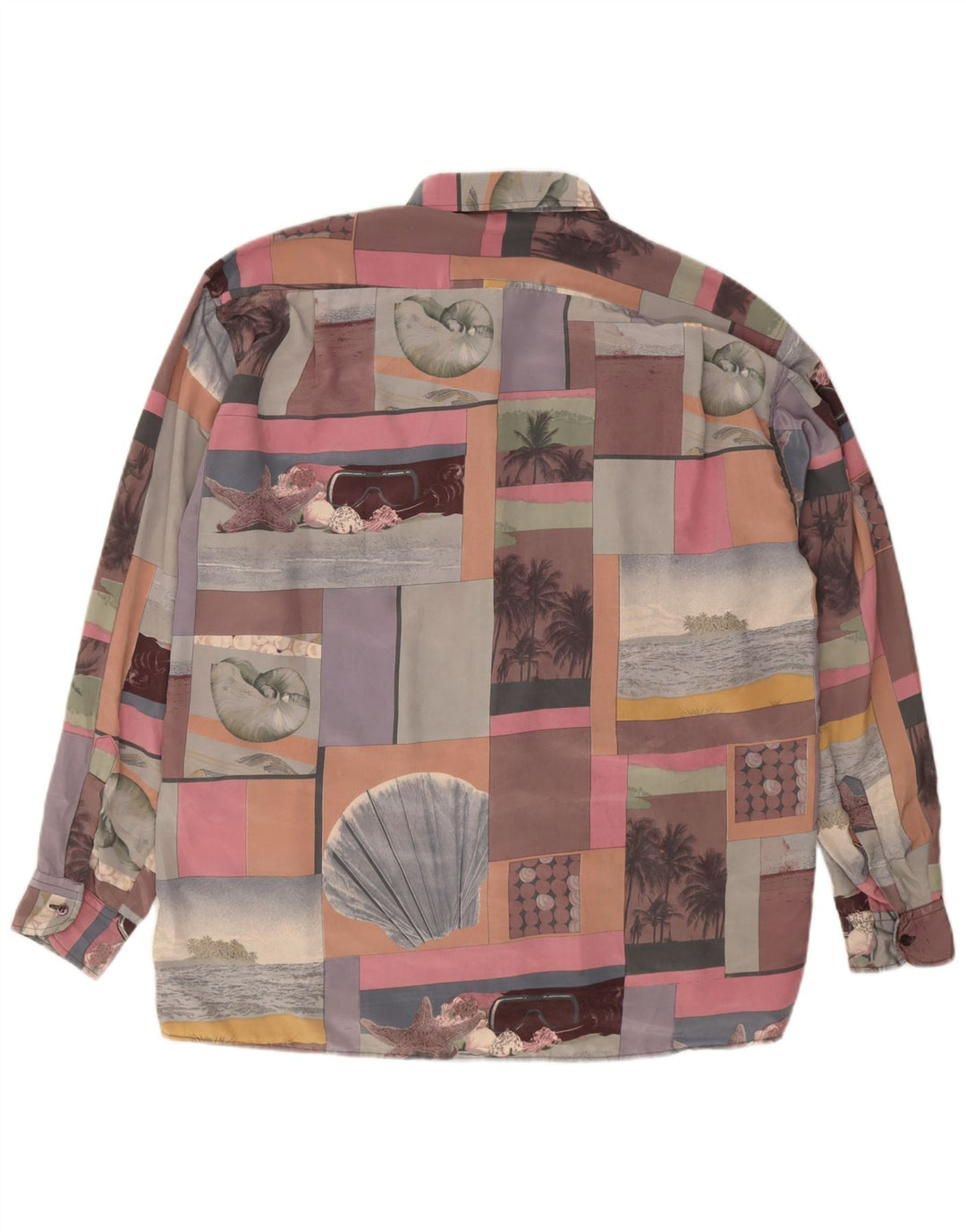 Koszula męska w stylu vintage XL, wielobarwny patchwork